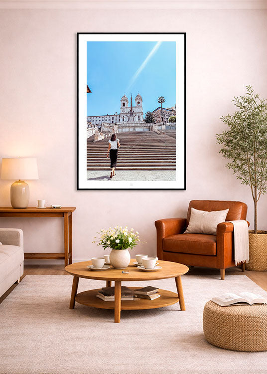 Rooma – Spanish Steps valokuvajuliste olohuoneen sisustuksessa.